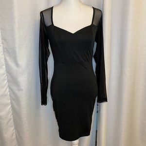 Cocktail Black Dress Long Sleeve CBR
